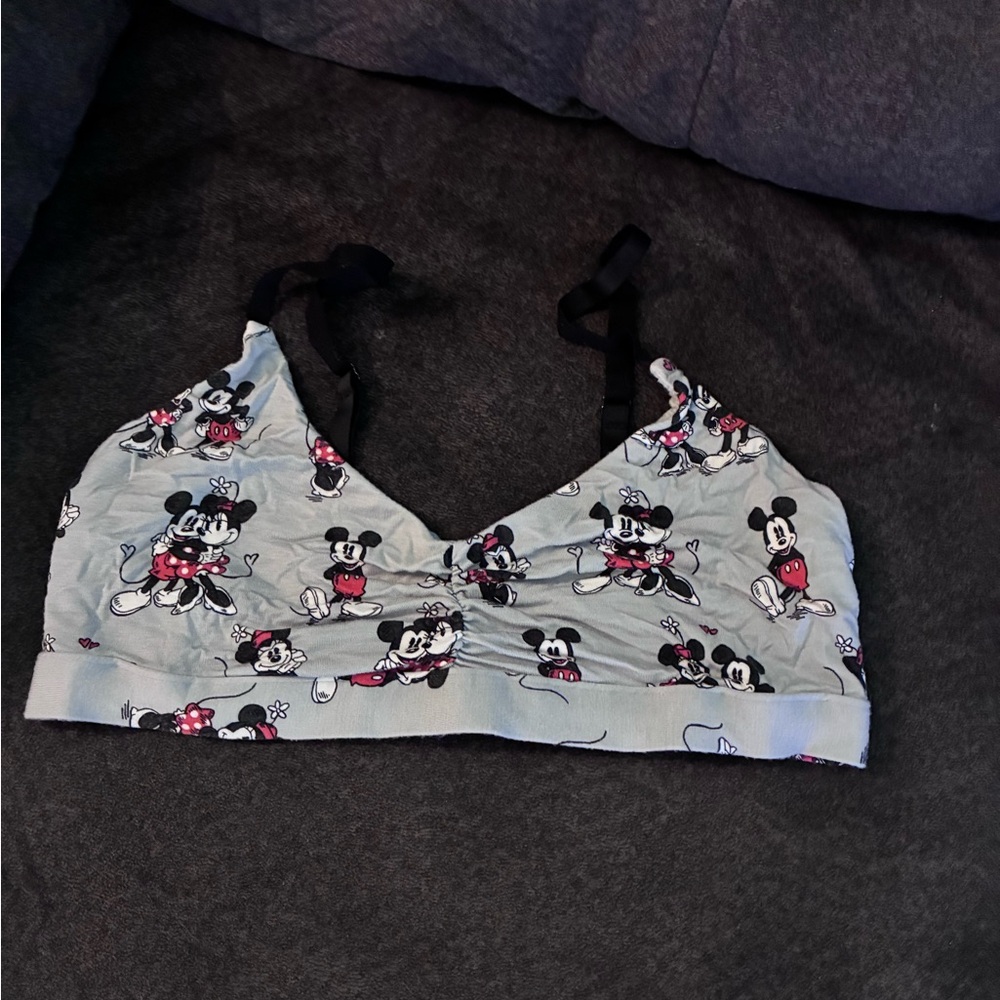 MeUndies Mickey And Minnie Ruched Bralette Retired Print